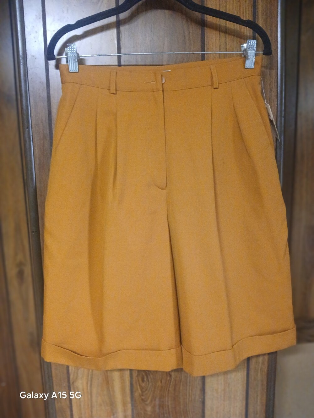 Talbots Mustard High-Rise Tailored Bermuda Shorts
